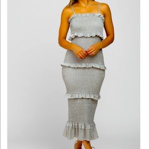 Pink Blush Maternity Dress Sage